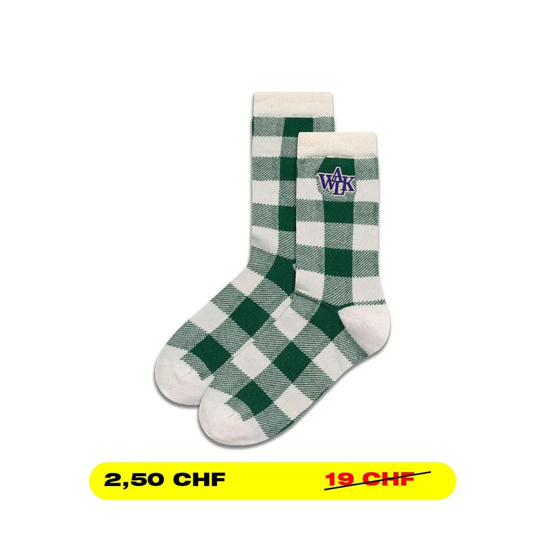 WALK IN PARIS SOCKEN MIT GRÜNEM MUSTER
