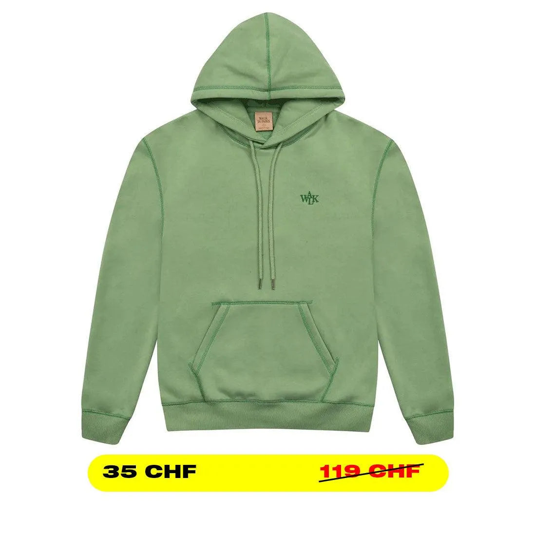 WALK IN PARIS HOODIE OVERJET GRÜN
