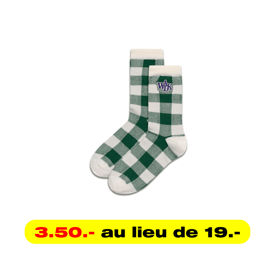 WALK IN PARIS CHAUSSETTES À MOTIF VERTE - HIDEOUT
