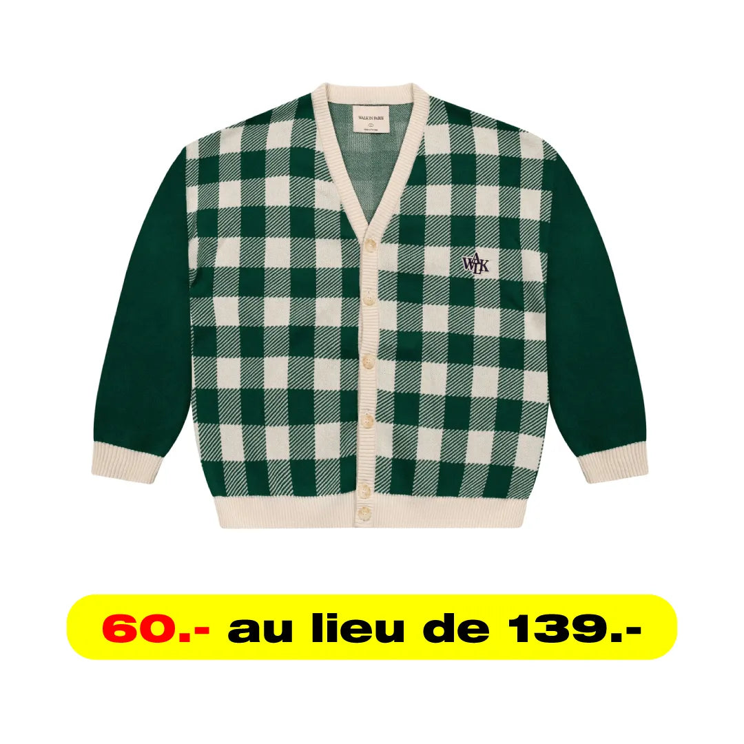 WALK IN PARIS KNIT CARDIGAN VERT - HIDEOUT