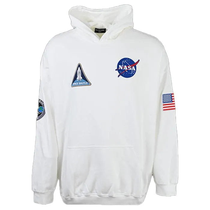 Balenciaga Nasa Hoodie Blanc - HIDEOUT