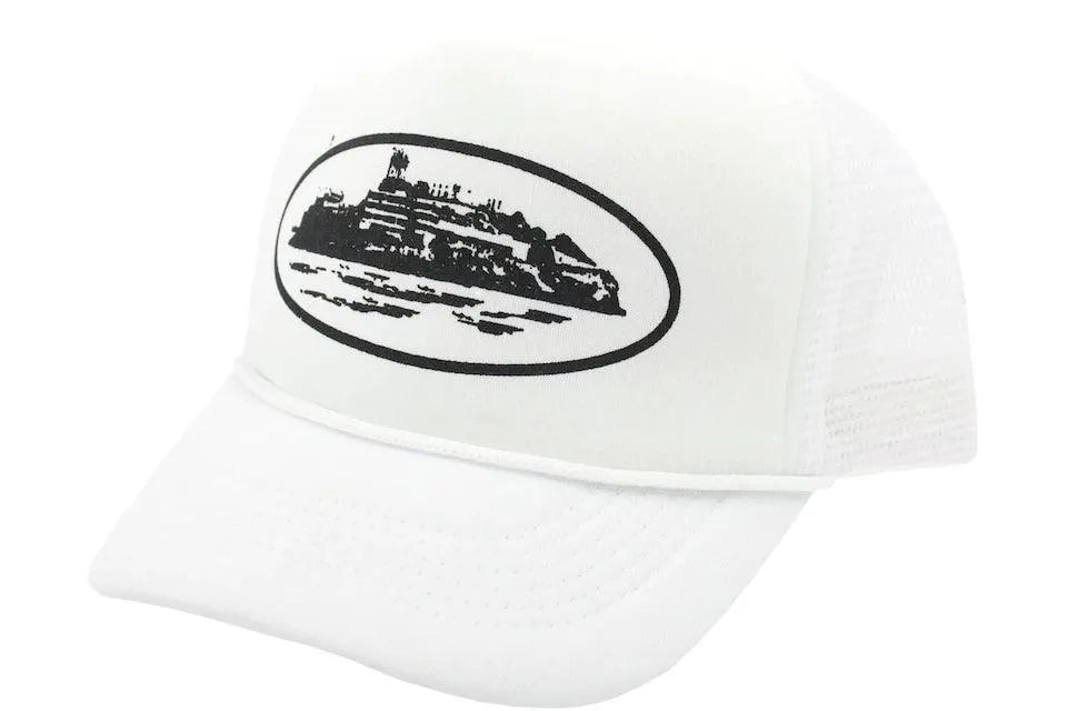 Corteiz Alcatraz Cap Black on White - HIDEOUT