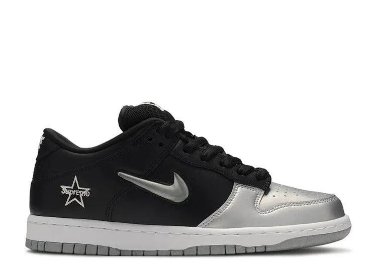 Nike SB Dunk Low Supreme Jewel Swoosh Silver - HIDEOUT