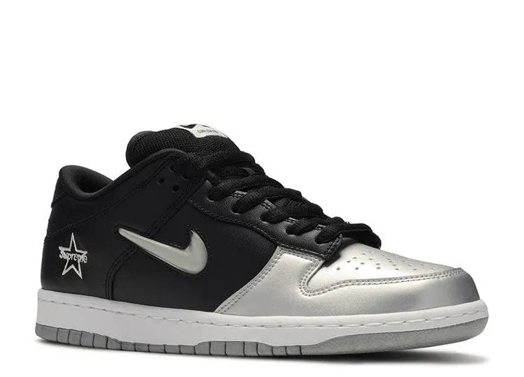 Nike SB Dunk Low Supreme Jewel Swoosh Silver - HIDEOUT