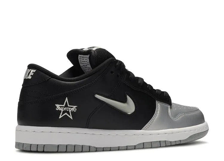 Nike SB Dunk Low Supreme Jewel Swoosh Silver - HIDEOUT