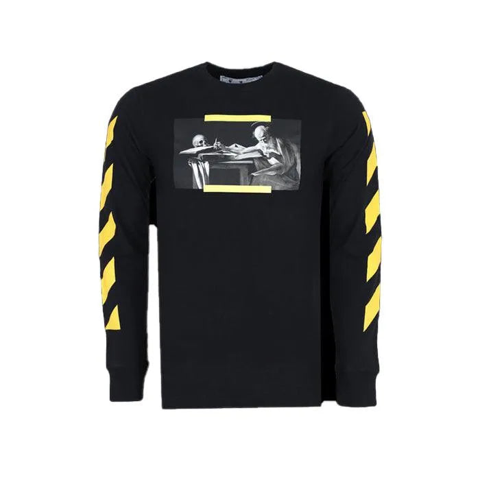 Off-White Longsleeve Caravaggio Noir - HIDEOUT