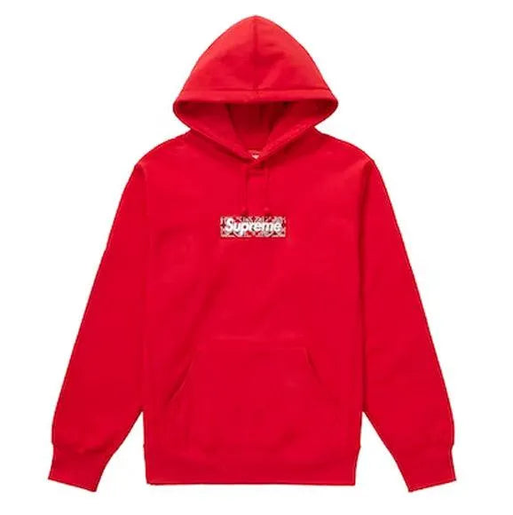 Supreme Hoodie Bandana Box Logo Red - HIDEOUT