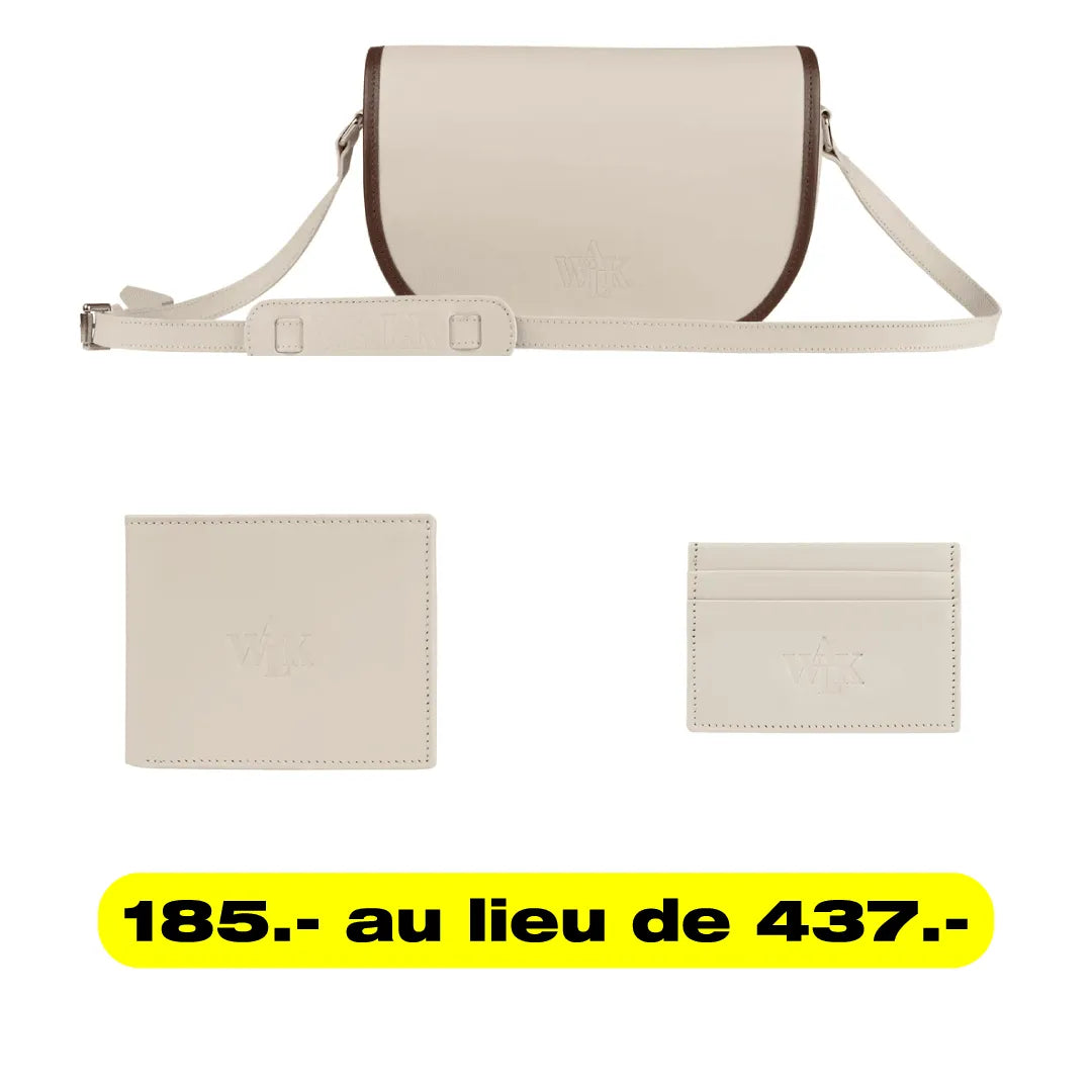 WALK IN PARIS Maroquinerie Cream Bundle 3 pièces - HIDEOUT