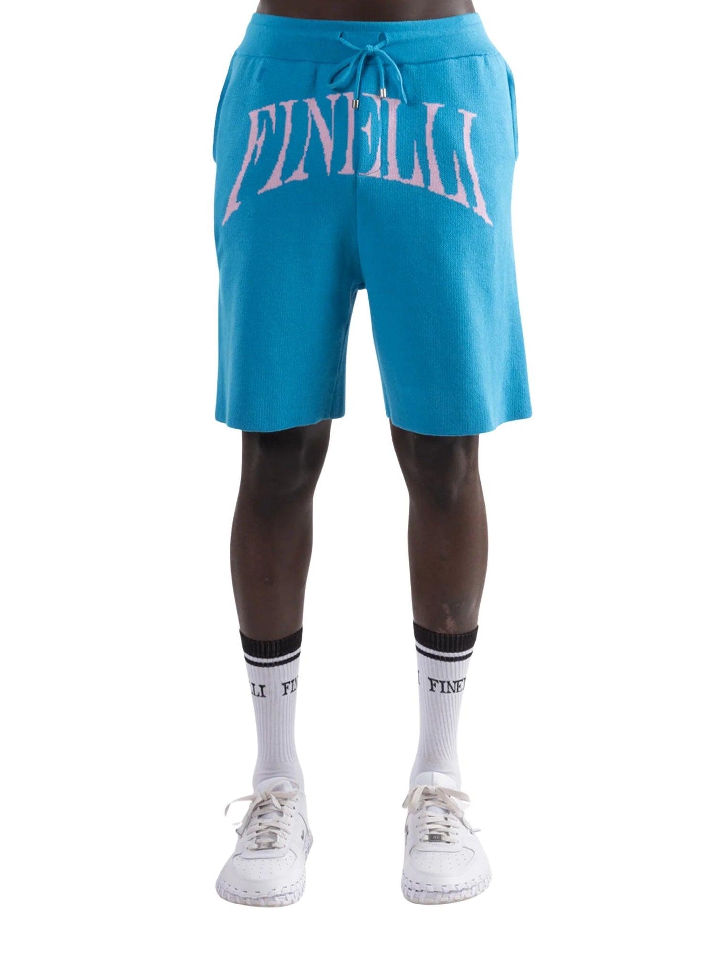 Finelli Tiger Knit Shorts Blue