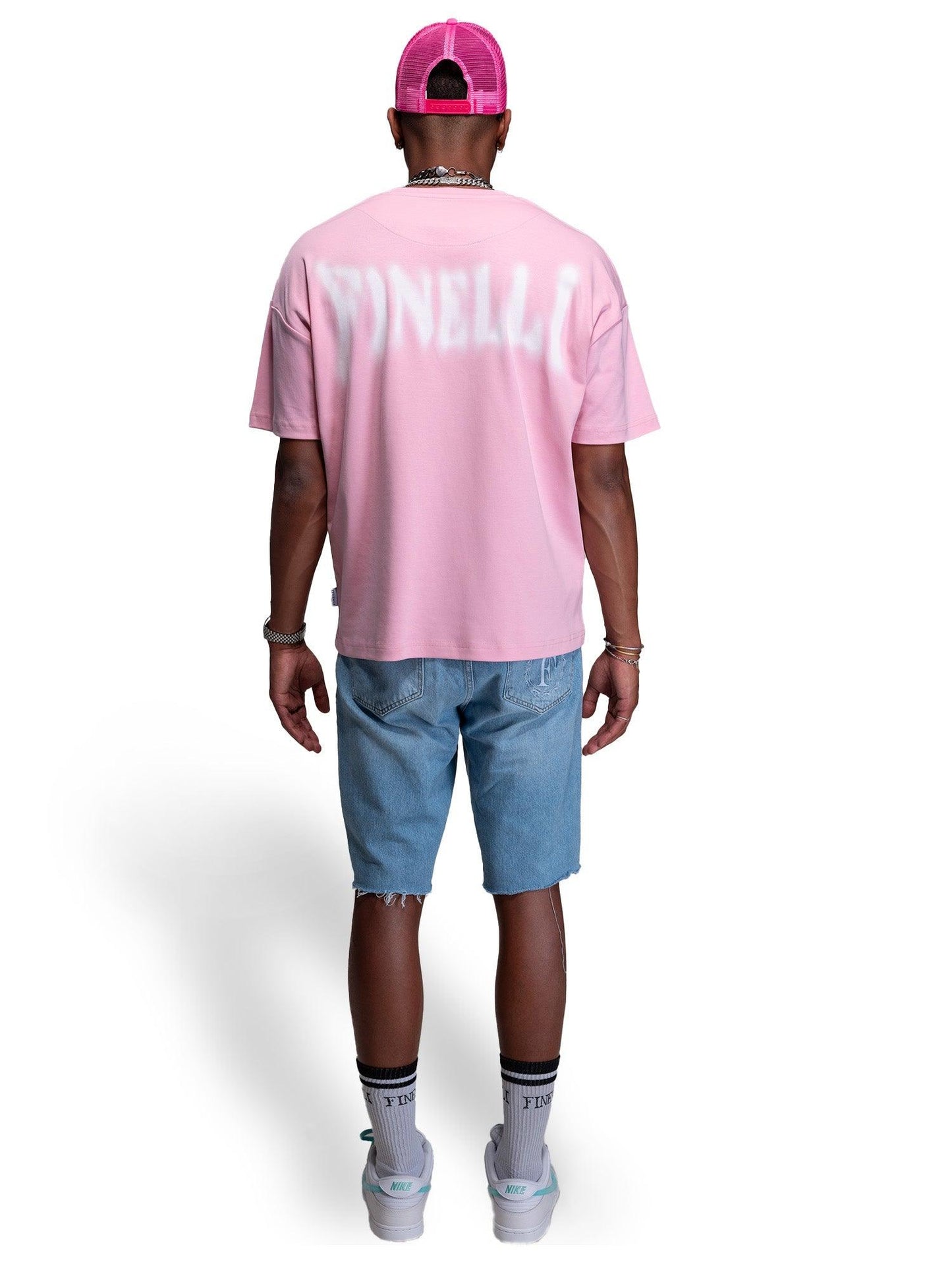 FINELLI Distorted Pink Logo T-Shirt - HIDEOUT