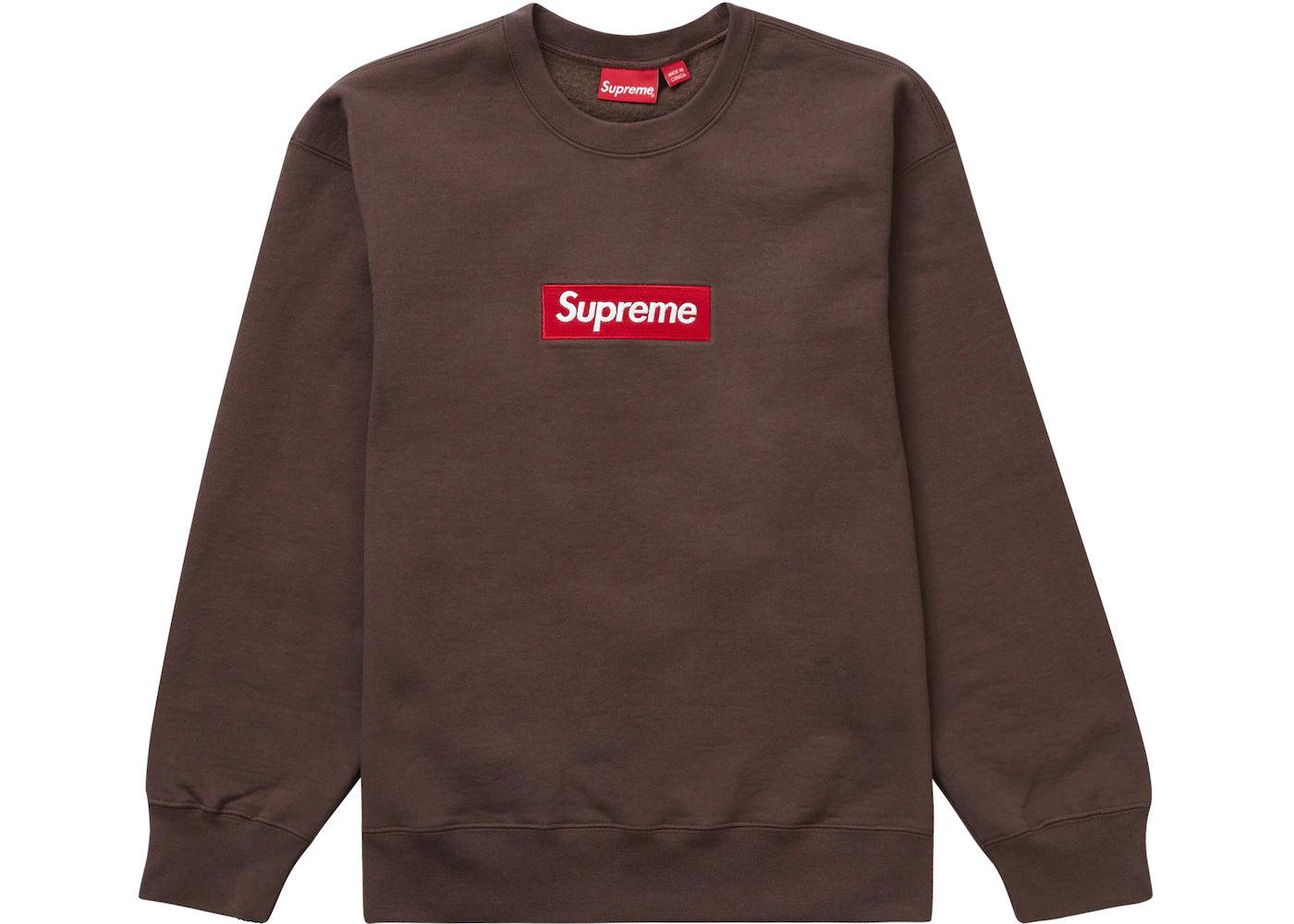 Supreme Crewneck Box Logo Brown - HIDEOUT