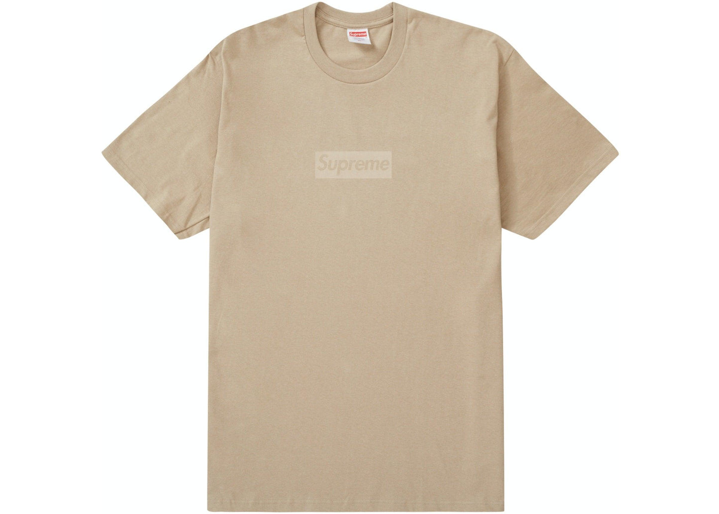 Supreme T Shirt Box Logo Tonal Beige - HIDEOUT