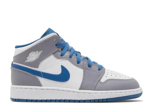 Air Jordan 1 Mid True Blue Cement (GS) - HIDEOUT