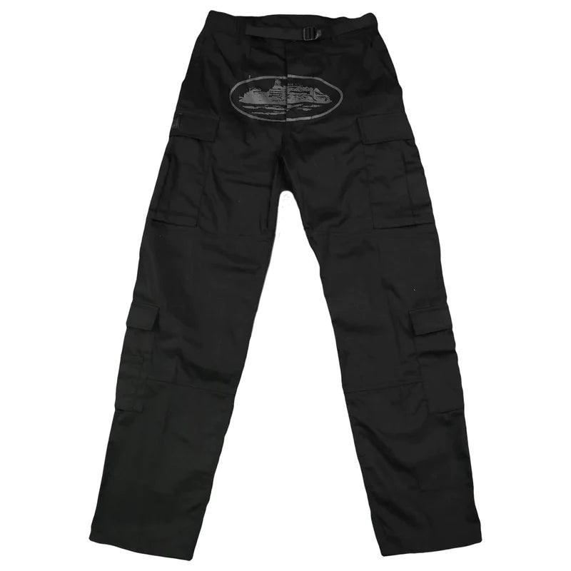 Corteiz Cargo Pants Black - HIDEOUT
