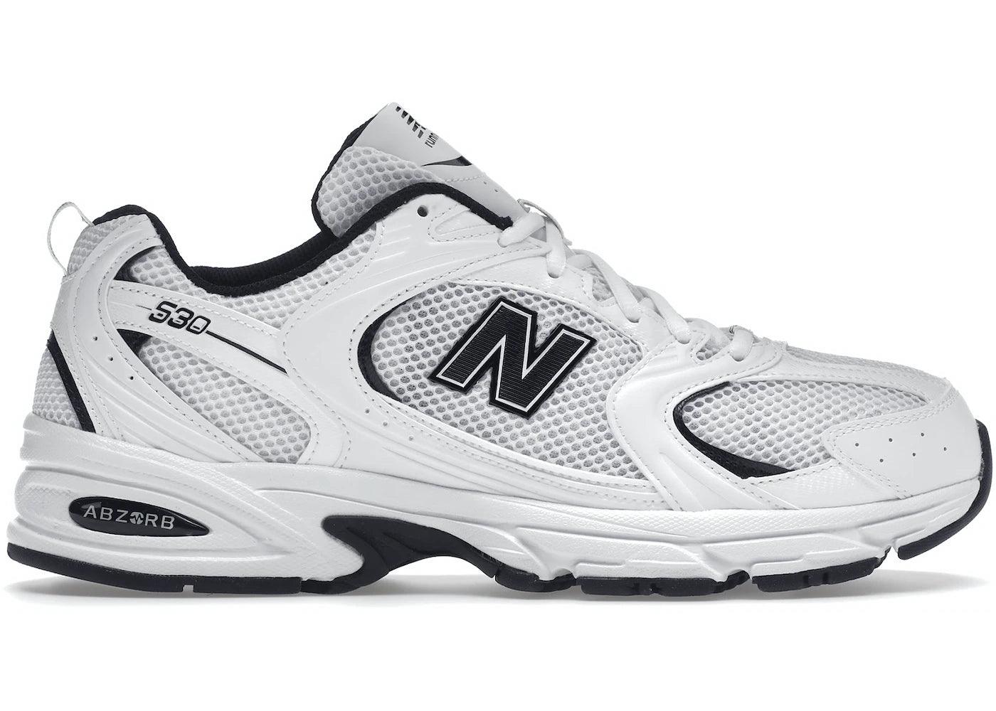 New Balance 530 White And Black - HIDEOUT