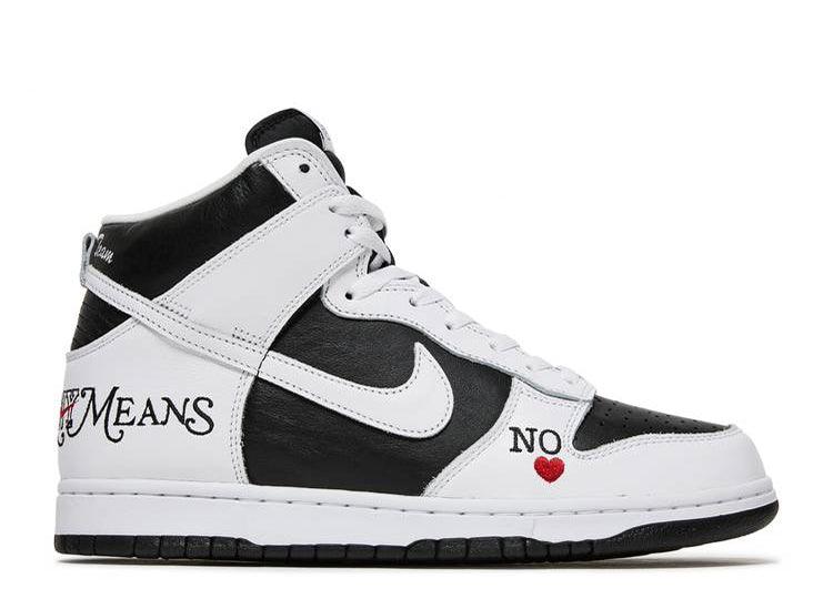 Nike SB Dunk High Supreme White & Black - HIDEOUT