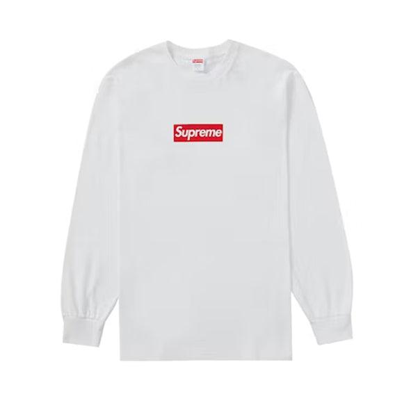 Supreme Longsleeve Box Logo White - HIDEOUT